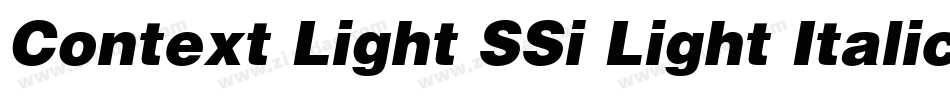 Context Light SSi Light Italic字体转换